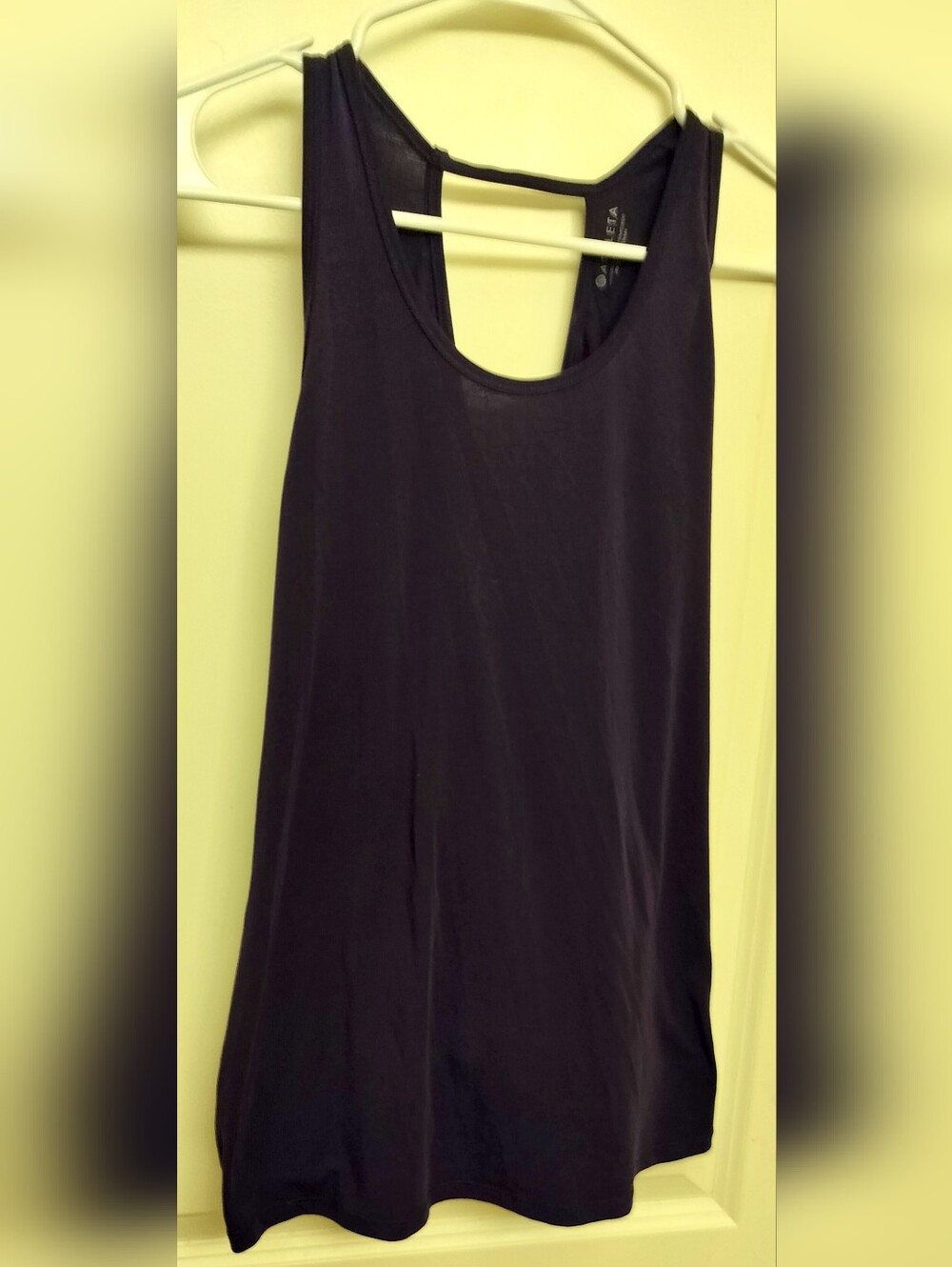Athleta Flowy Performance Top- Open Back Design- Deep Purple- Size Small